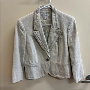 LOFT Women's Light Gray Textured Blazer
